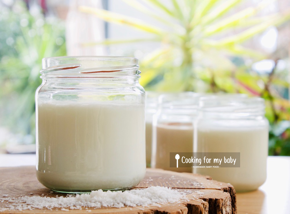 Recette de yaourt noix de coco maison pour bébé (Dès 6 mois)