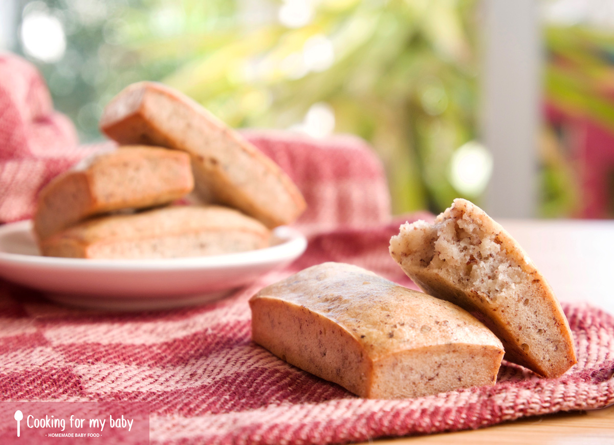 Recette de mini financiers noisette allégés pour bébé et toute la