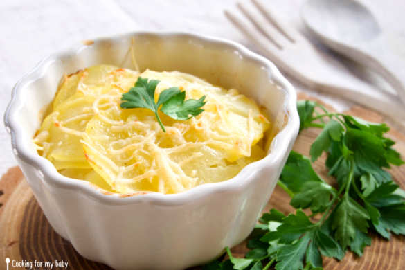 Recette de gratin de panais, pomme de terre et jambon pour bébé (Dès 12 mois)