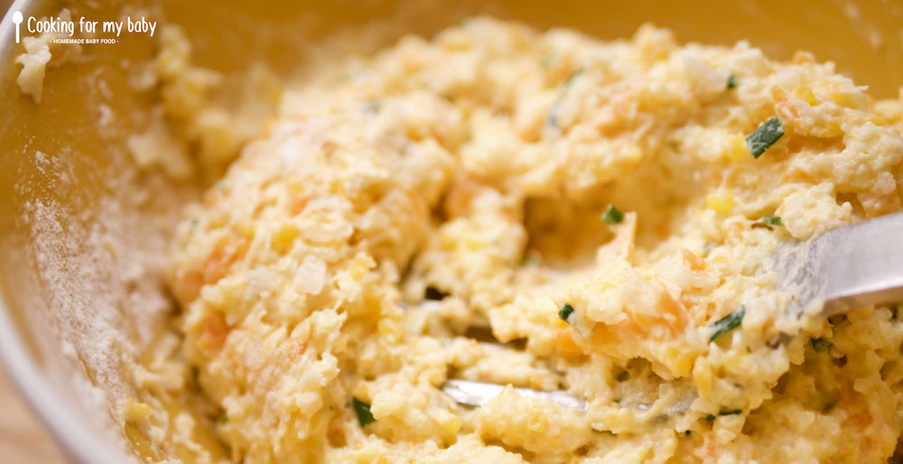 Recette De Galettes De Legumes Au Cheddar Pour Bebe Sans Oeuf Des 18 Mois Cooking For My Baby