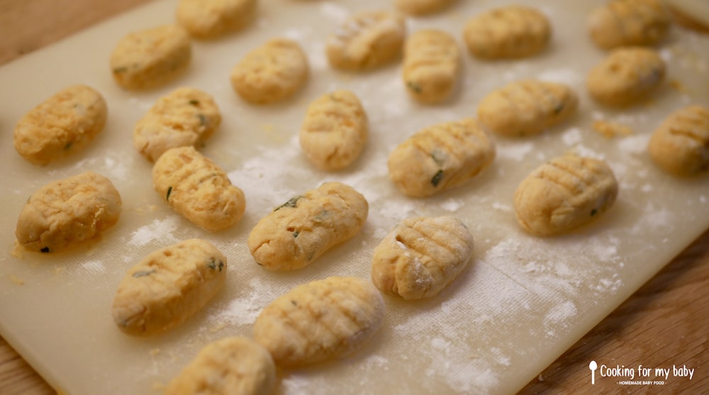 Sweet potato gnocchi before cooking