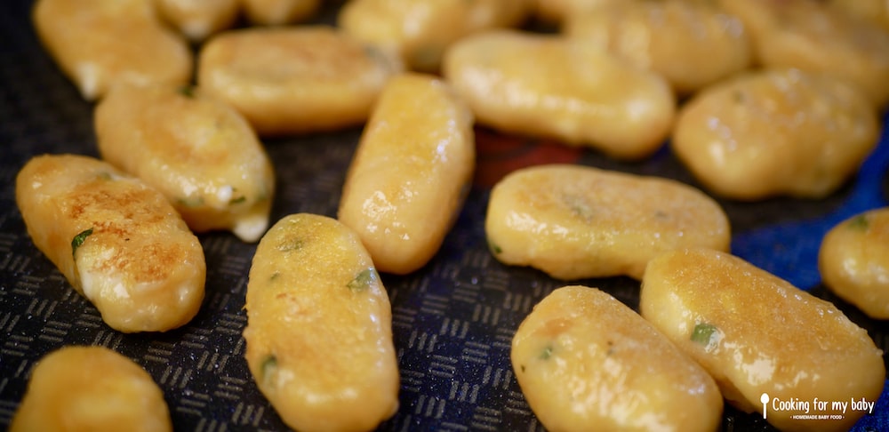 Pan-fried gnocchi for baby