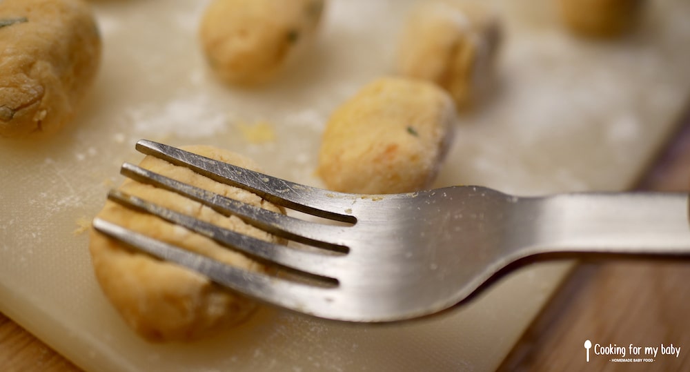 Fork marks on baby’s gnocchi