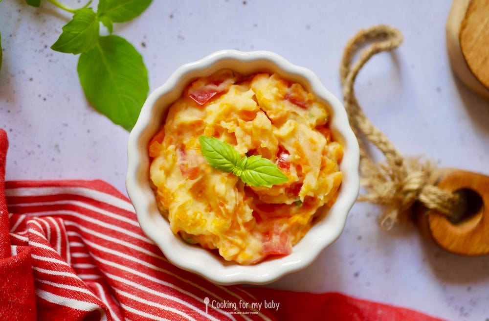 Recette D Ecrase De Carottes Et Pommes De Terre Aux Saveurs Italiennes Pour Bebe Des 8 Mois Cooking For My Baby