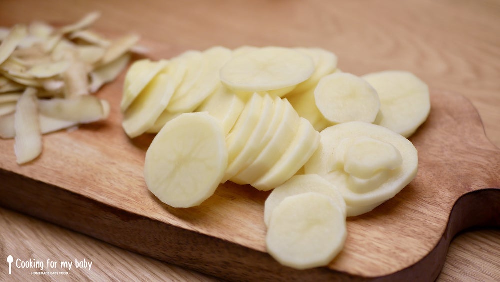 Potato slices for baby
