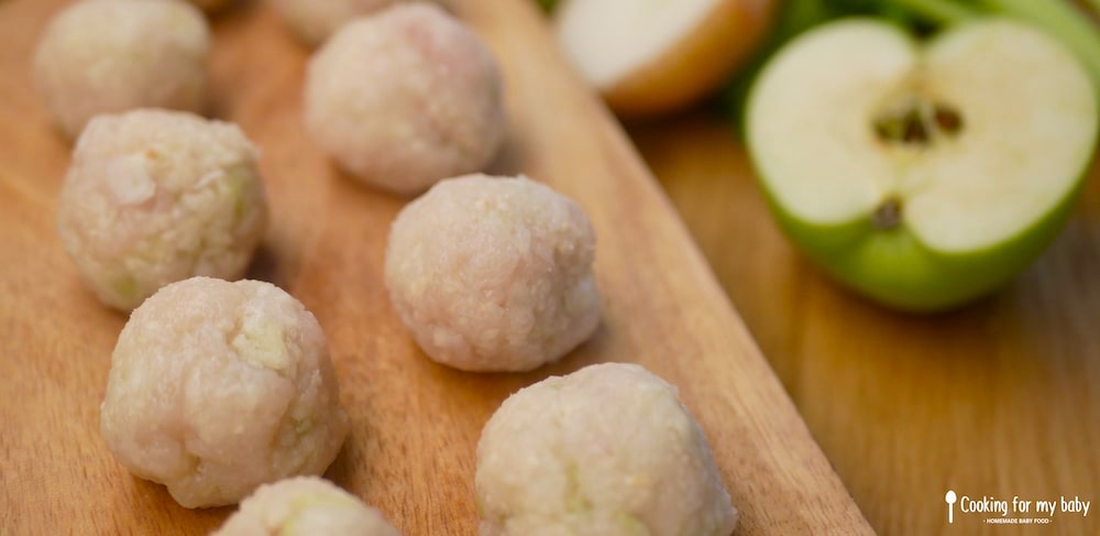 Raw Baby Meatballs Before Cooking