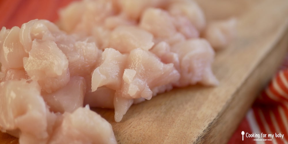 Finely Chopped Chicken for Baby Meatballs