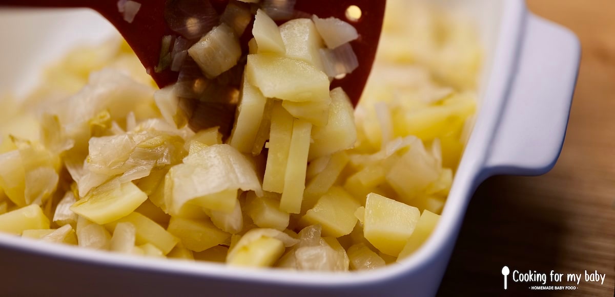 Recette De Gratin D Endives Et Pommes De Terre Au Reblochon Pour Bebe Et Toute La Famille Des 12 Mois Cooking For My Baby