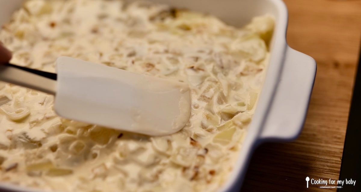 Recette De Gratin D Endives Et Pommes De Terre Au Reblochon Pour Bebe Et Toute La Famille Des 12 Mois Cooking For My Baby