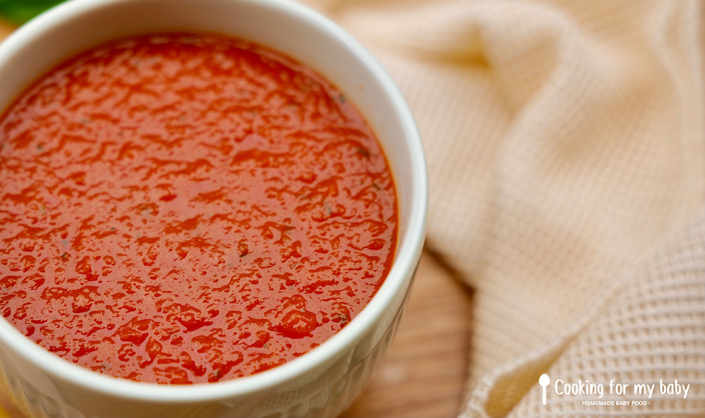 Sauce tomate maison mixée pour bébé et toute la famille