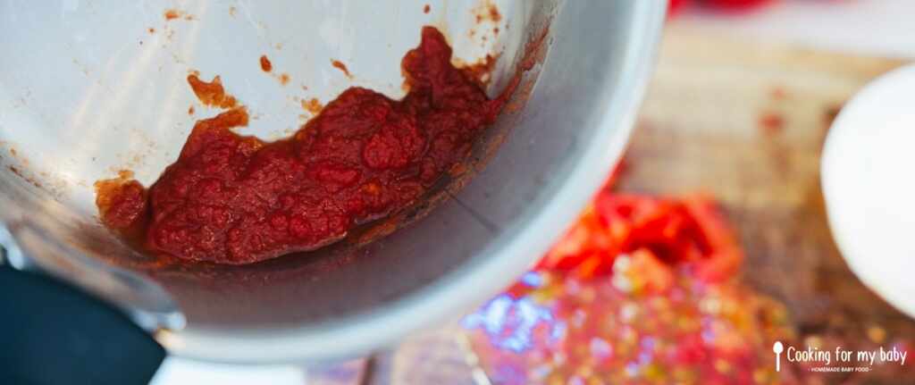 Tomato concentrate for baby ketchup