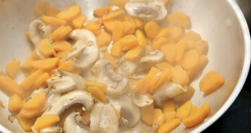Vegetables for blanquette