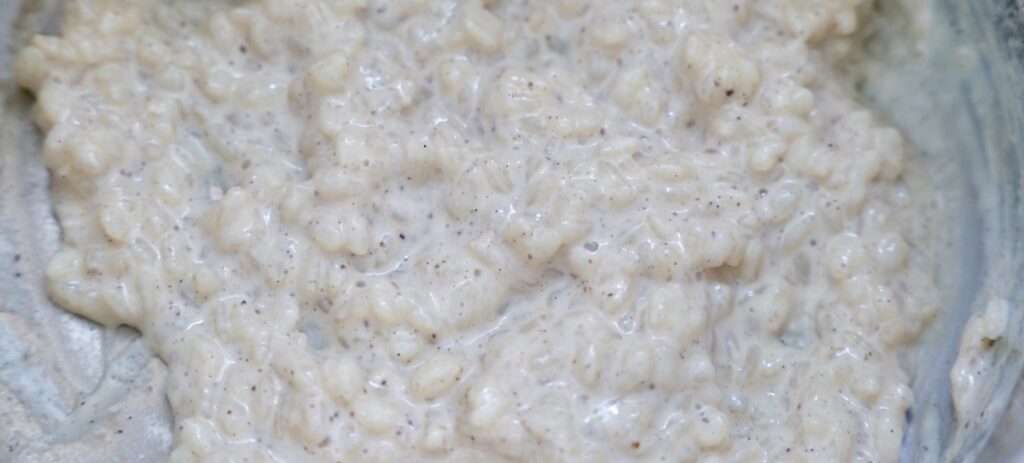 Reduced rice pudding for baby