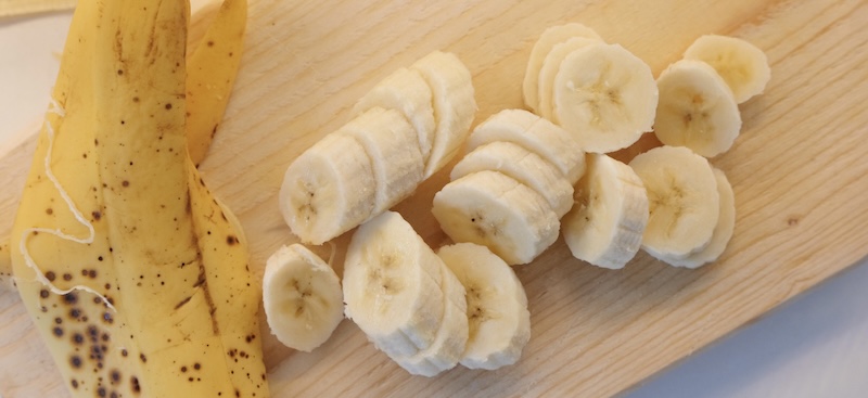 Banana cut into slices