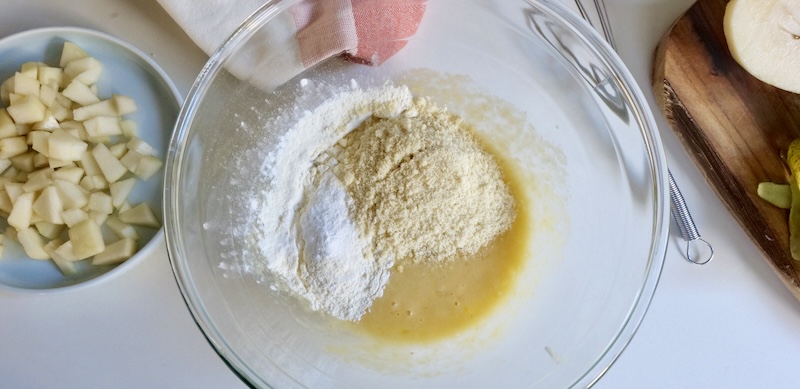 Adding the dry ingredients