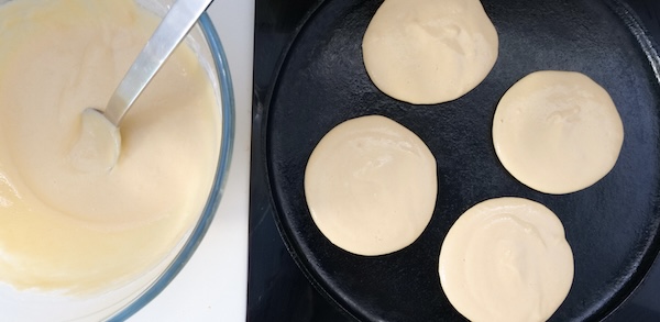 Cooking carrot pancakes
