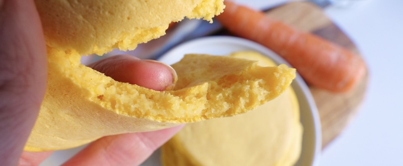 Texture of carrot pancakes for baby