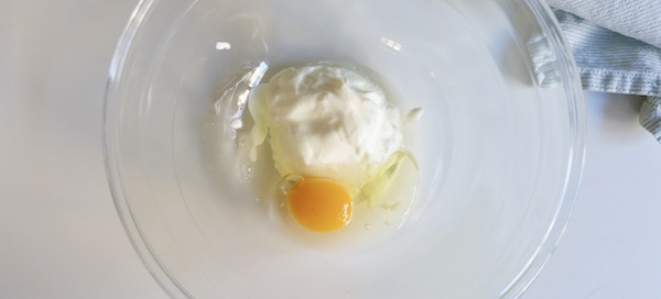Adding the egg