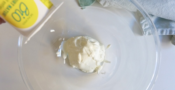 Adding the yogurt