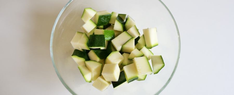 Diced zucchini