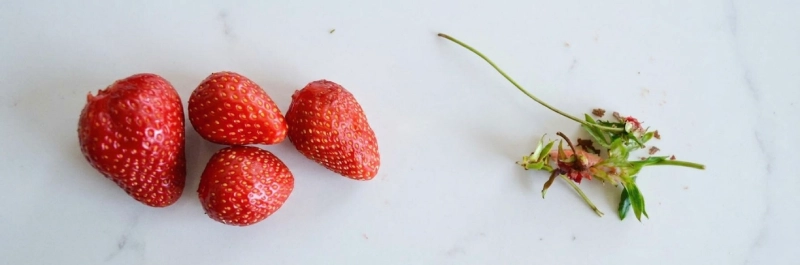 Hulled strawberries